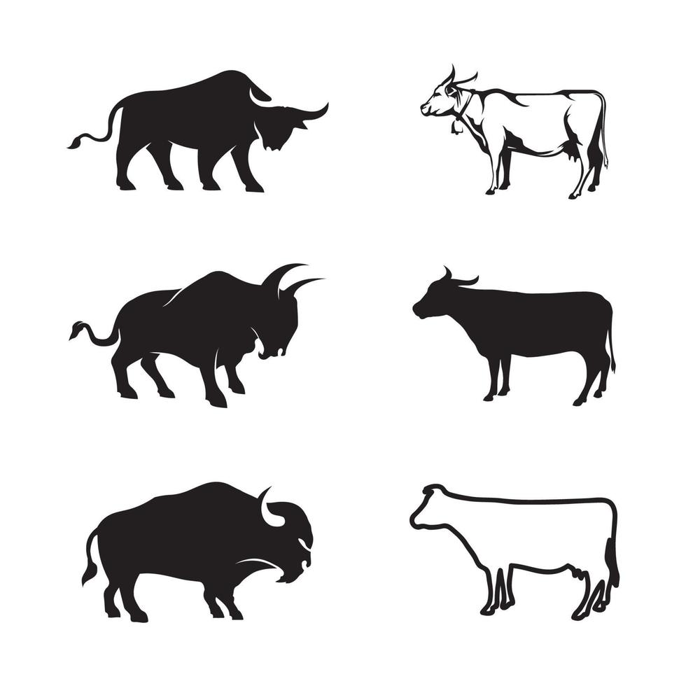 Bull horn logo and symbol template icons app vector