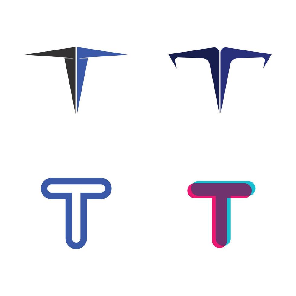 letter T logo image and font T design graphic  vector