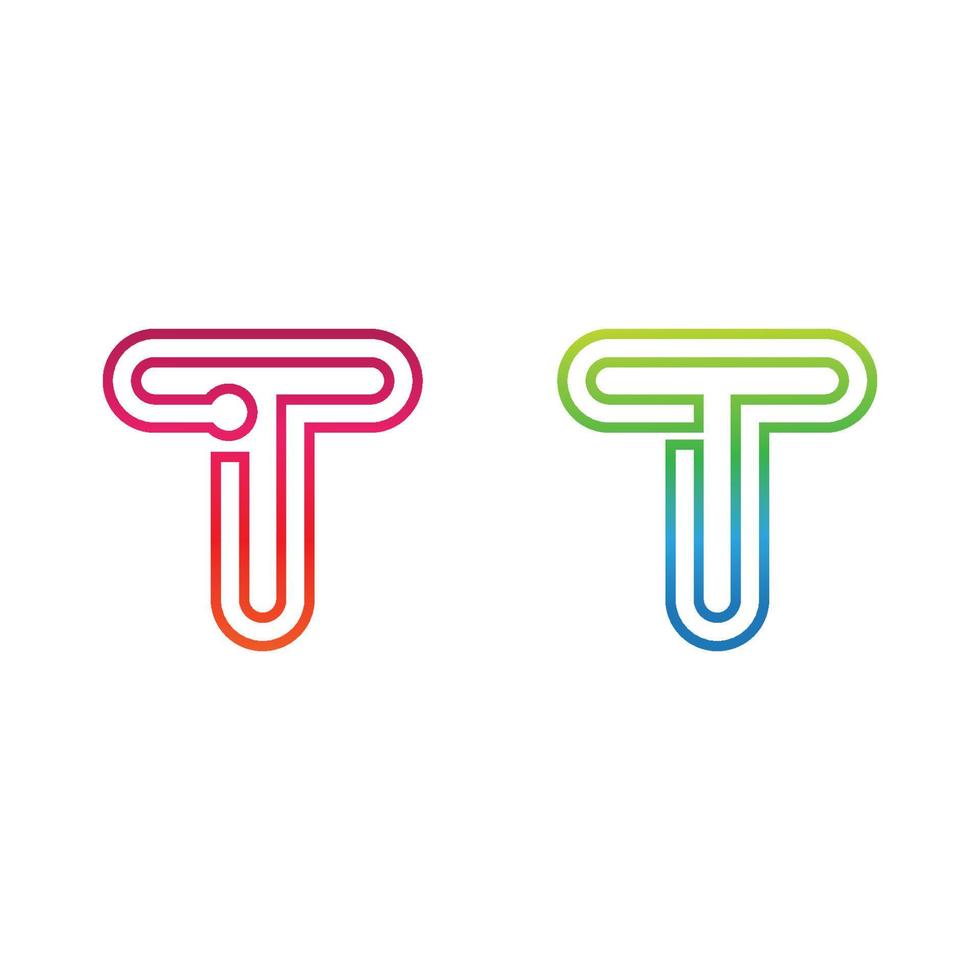 letter T logo image and font T design graphic  vector