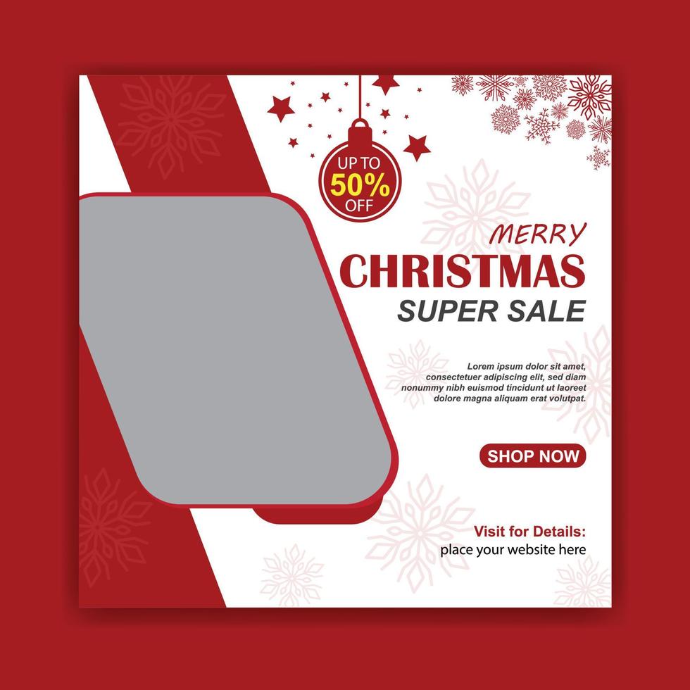 Christmas and New year social media post and ad banner template vector