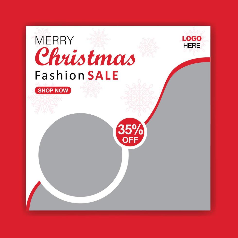 Christmas and New year social media post and ad banner template vector