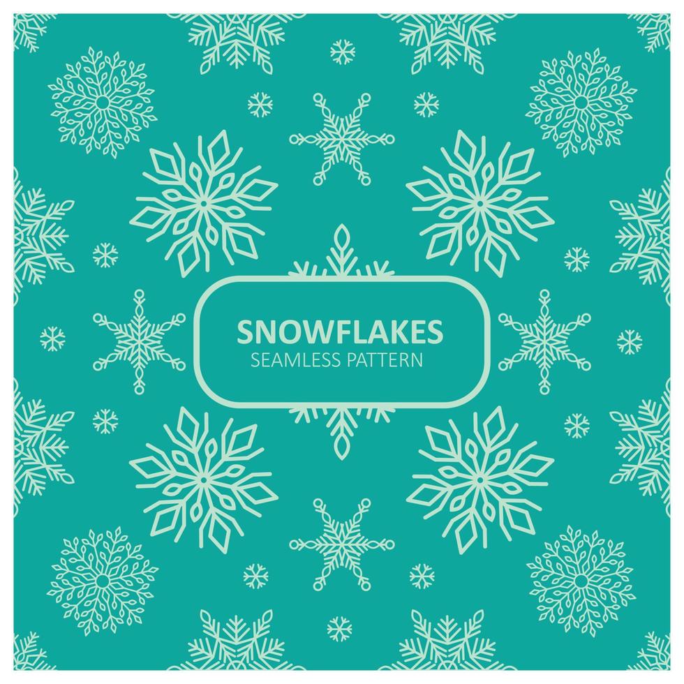 Christmas snowflakes background and seamless pattern design vector