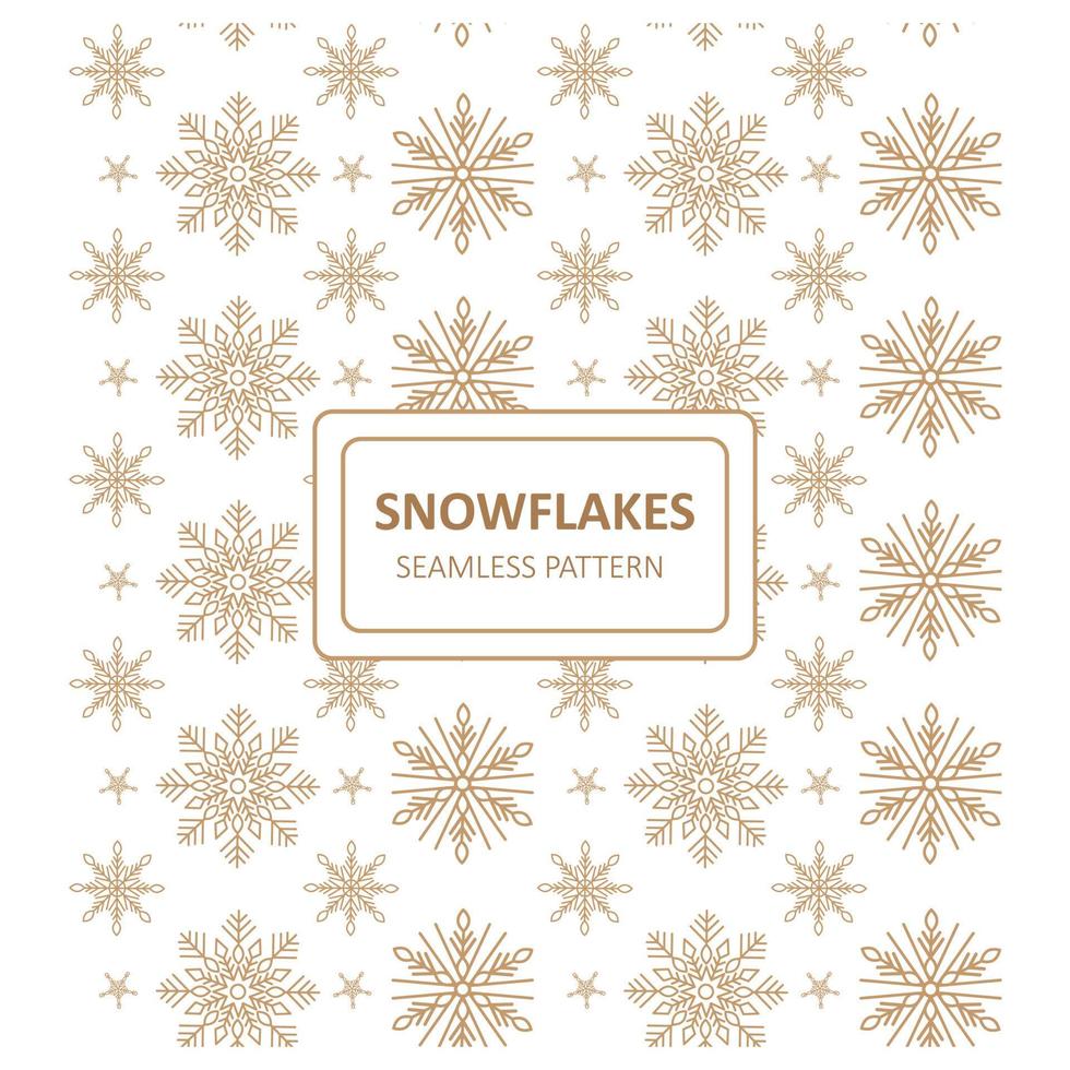 Christmas snowflakes background and seamless pattern design vector