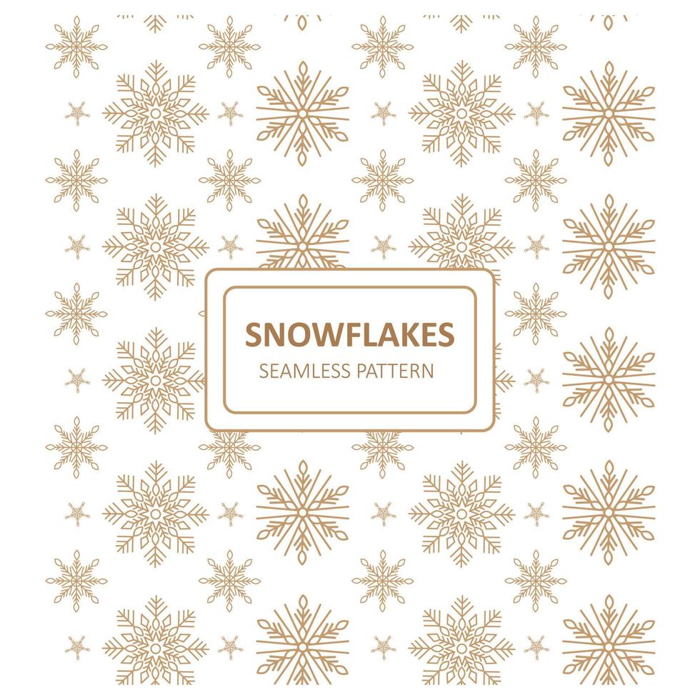 Christmas snowflakes background and seamless pattern design vector