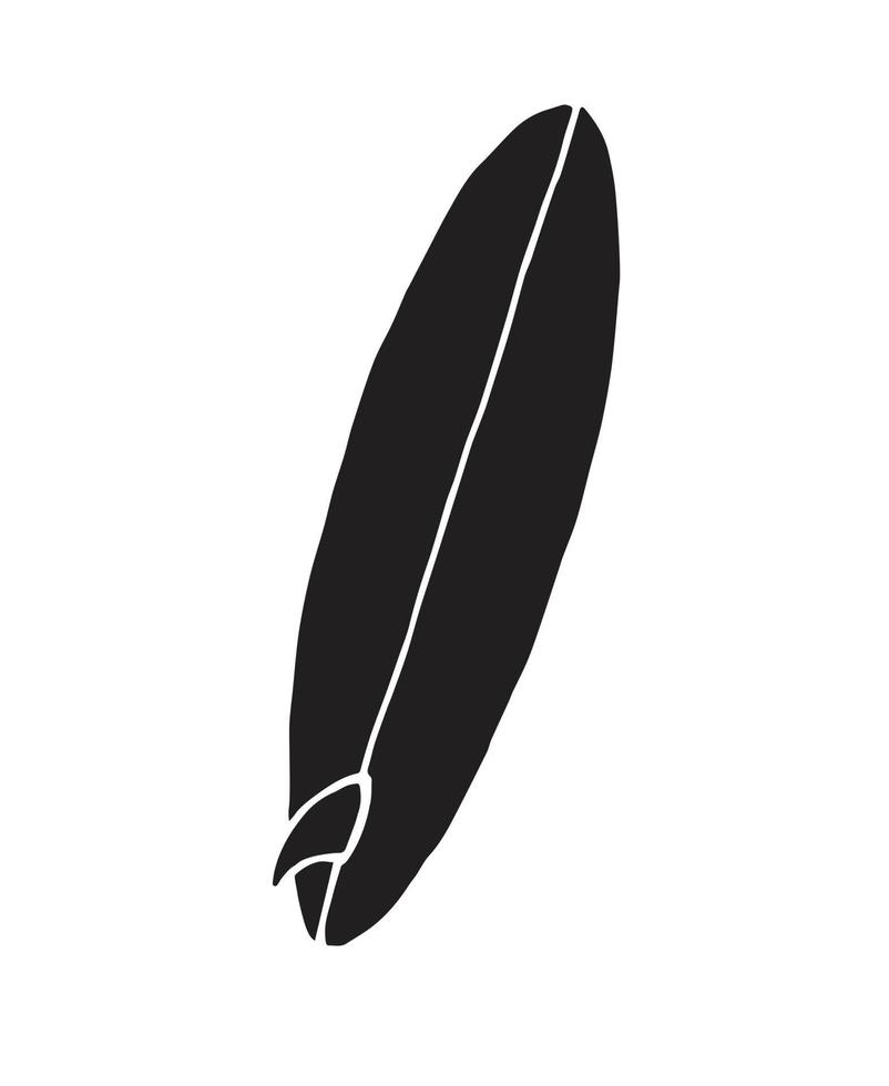 Vector hand drawn doodle sketch surf board