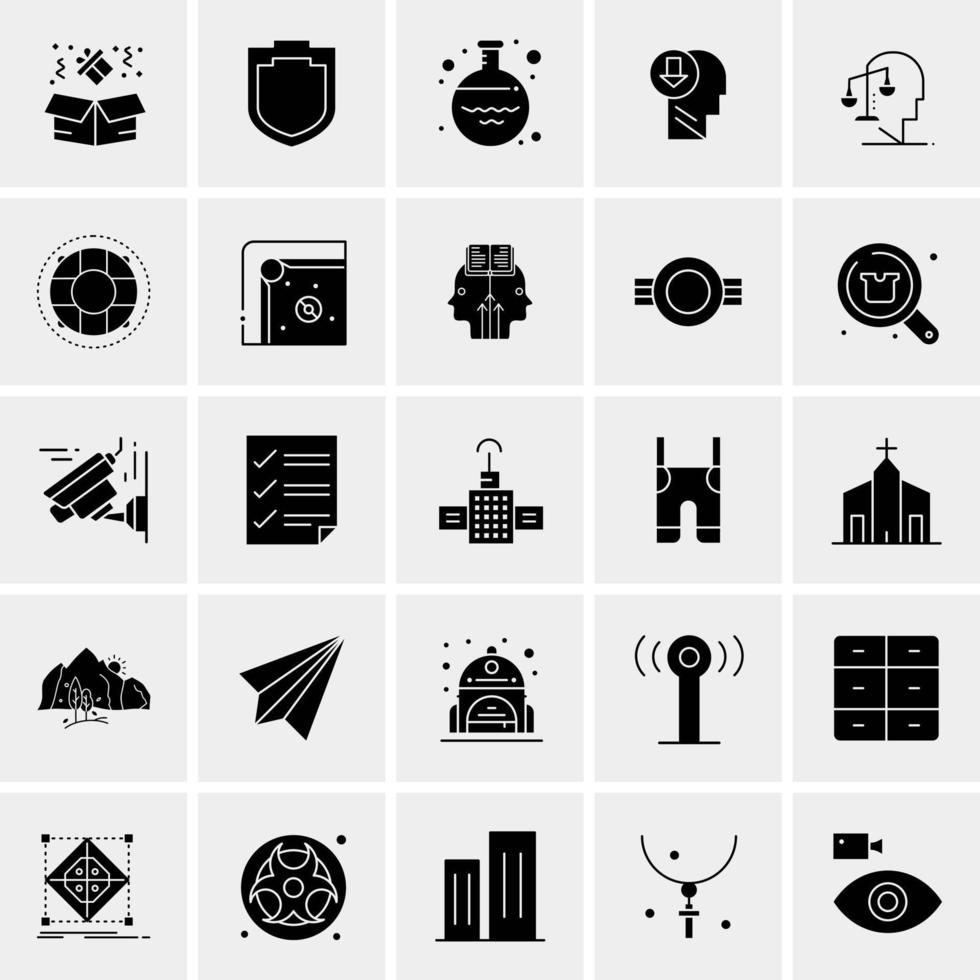 25 iconos de negocios universales vector ilustración de icono creativo para usar en proyectos relacionados con la web y dispositivos móviles