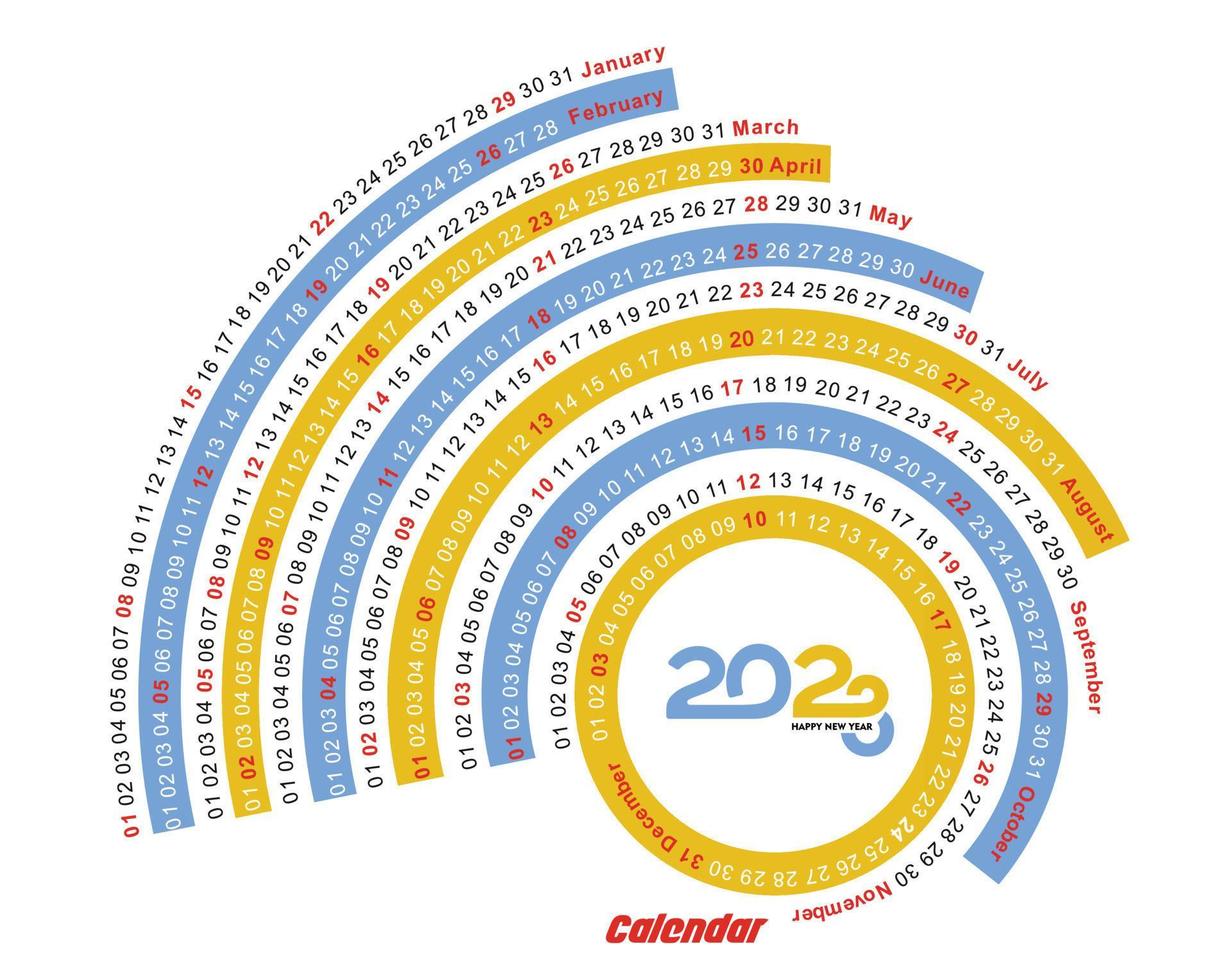 2023 calendario feliz diseño de año nuevo con espacio de su imagen. vector