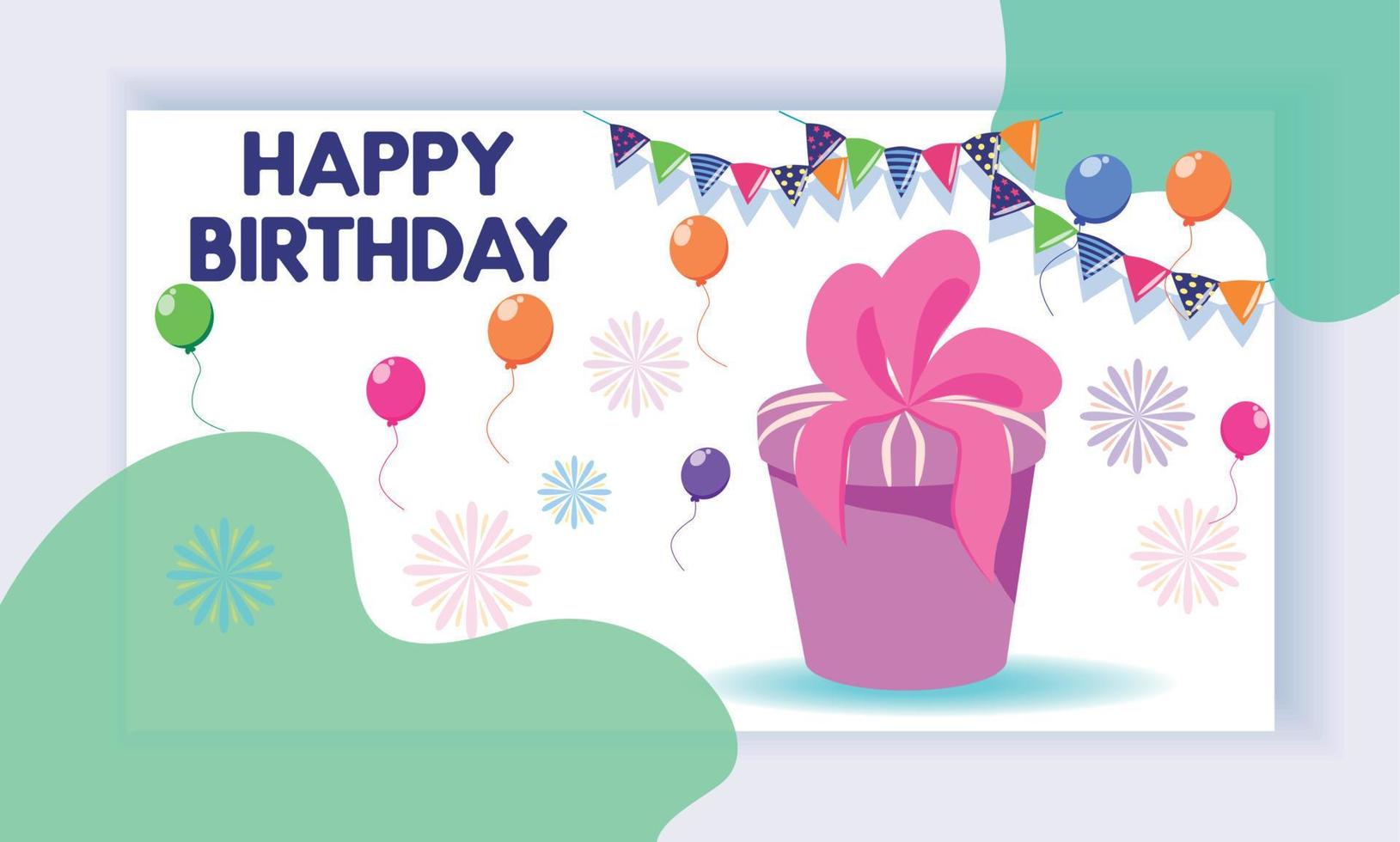 Concept of landing page with birthday celebrations theme. Birthday party celebration vector