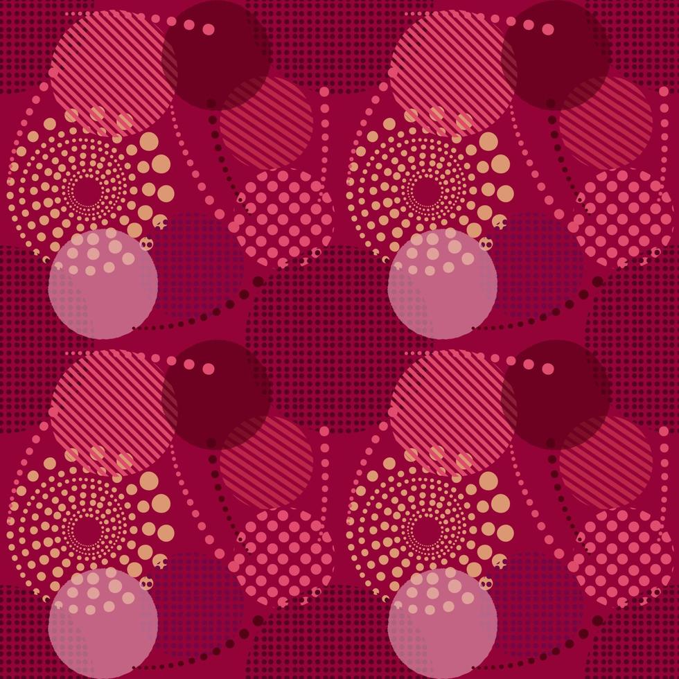 Seamless viva magenta pattern, color of 2023 year vector