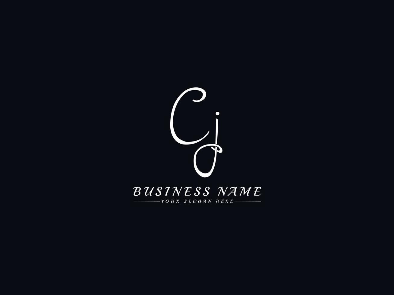 Initials Cj jc Signature Logo, Creative Cj Logo Letter Design vector