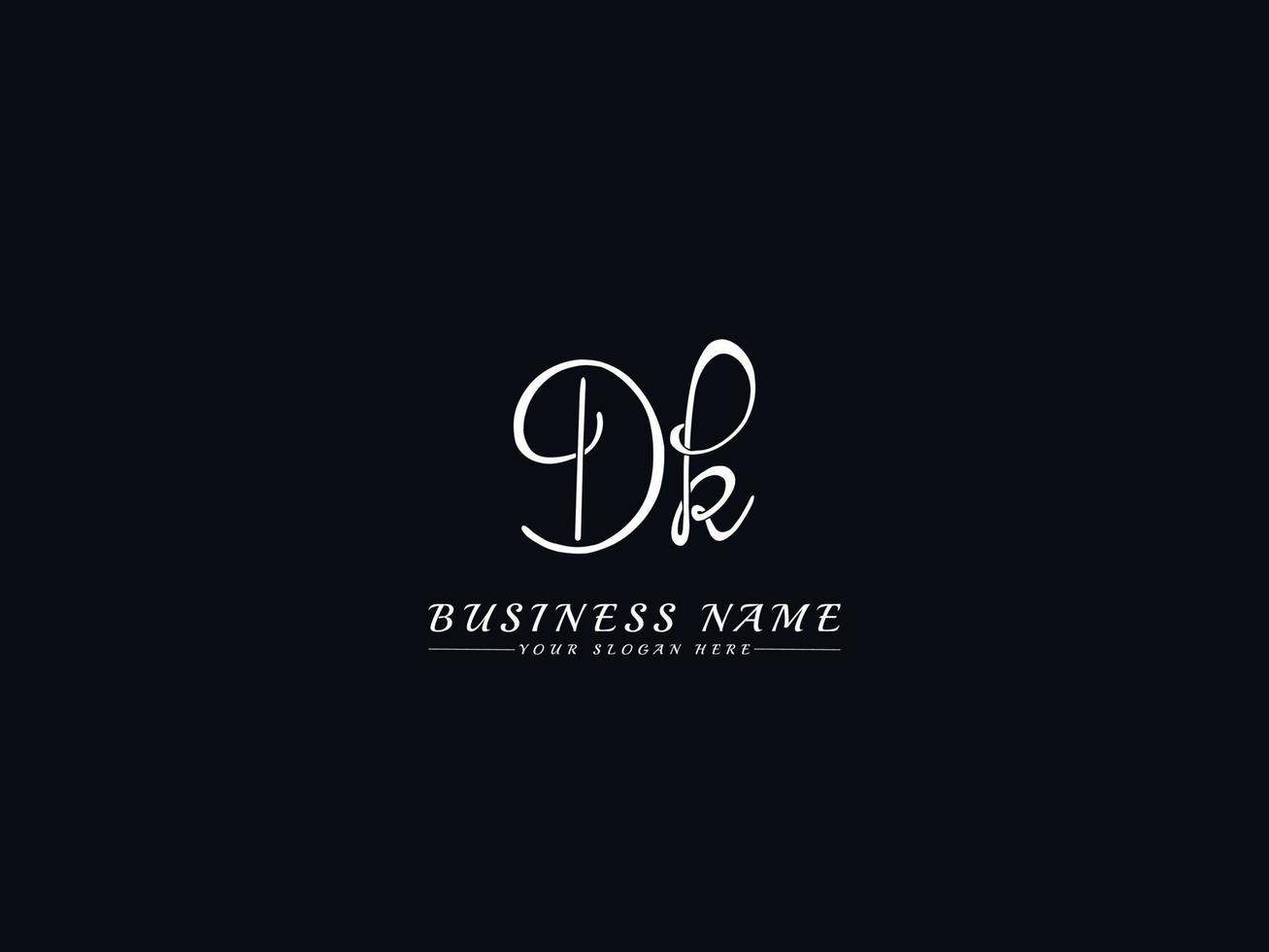 Minimalist Dk kd Signature Logo, dk Logo Icon vector