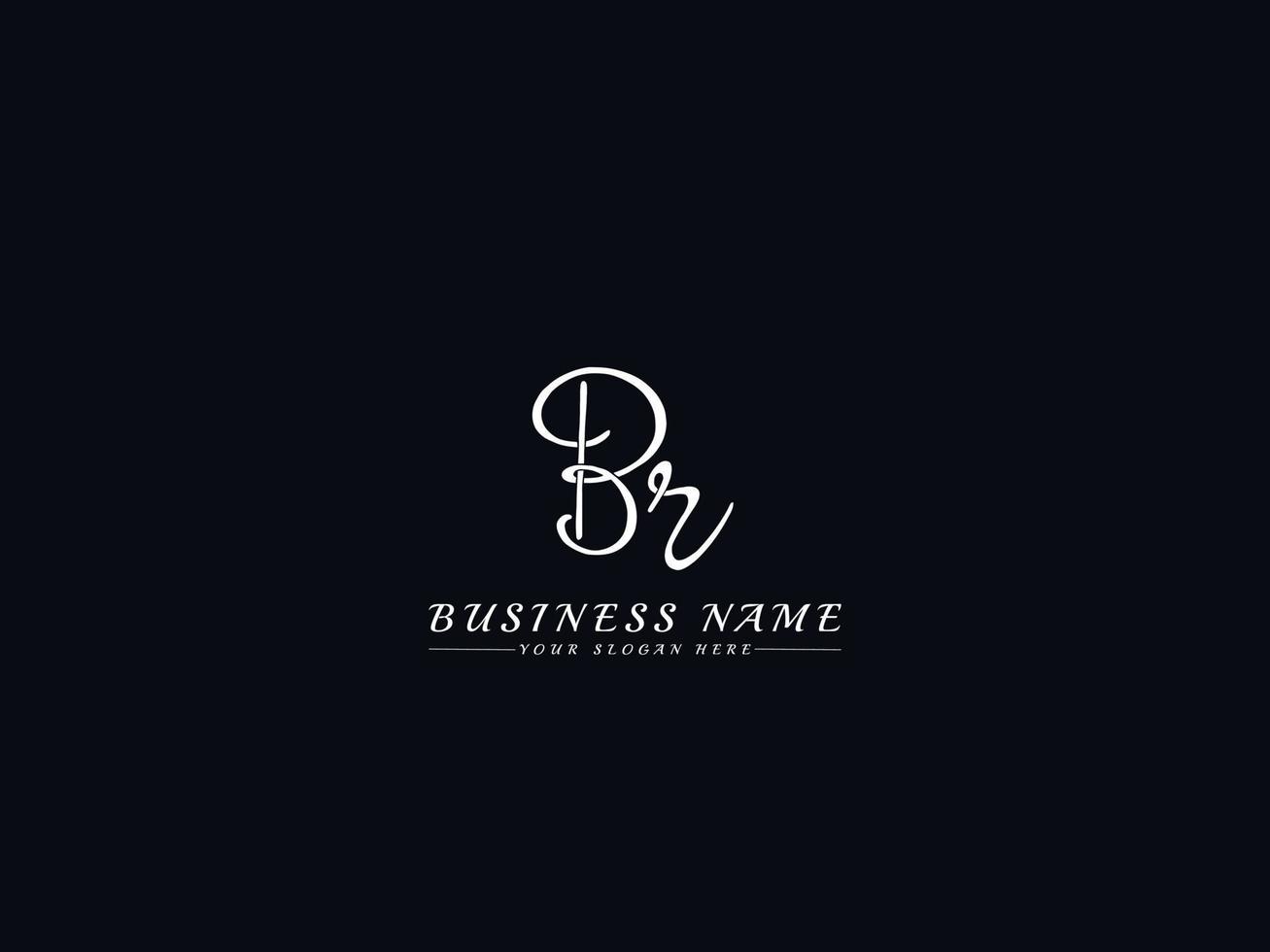 Initial Br rb Signature Logo, Signature Br Logo Letter Vector