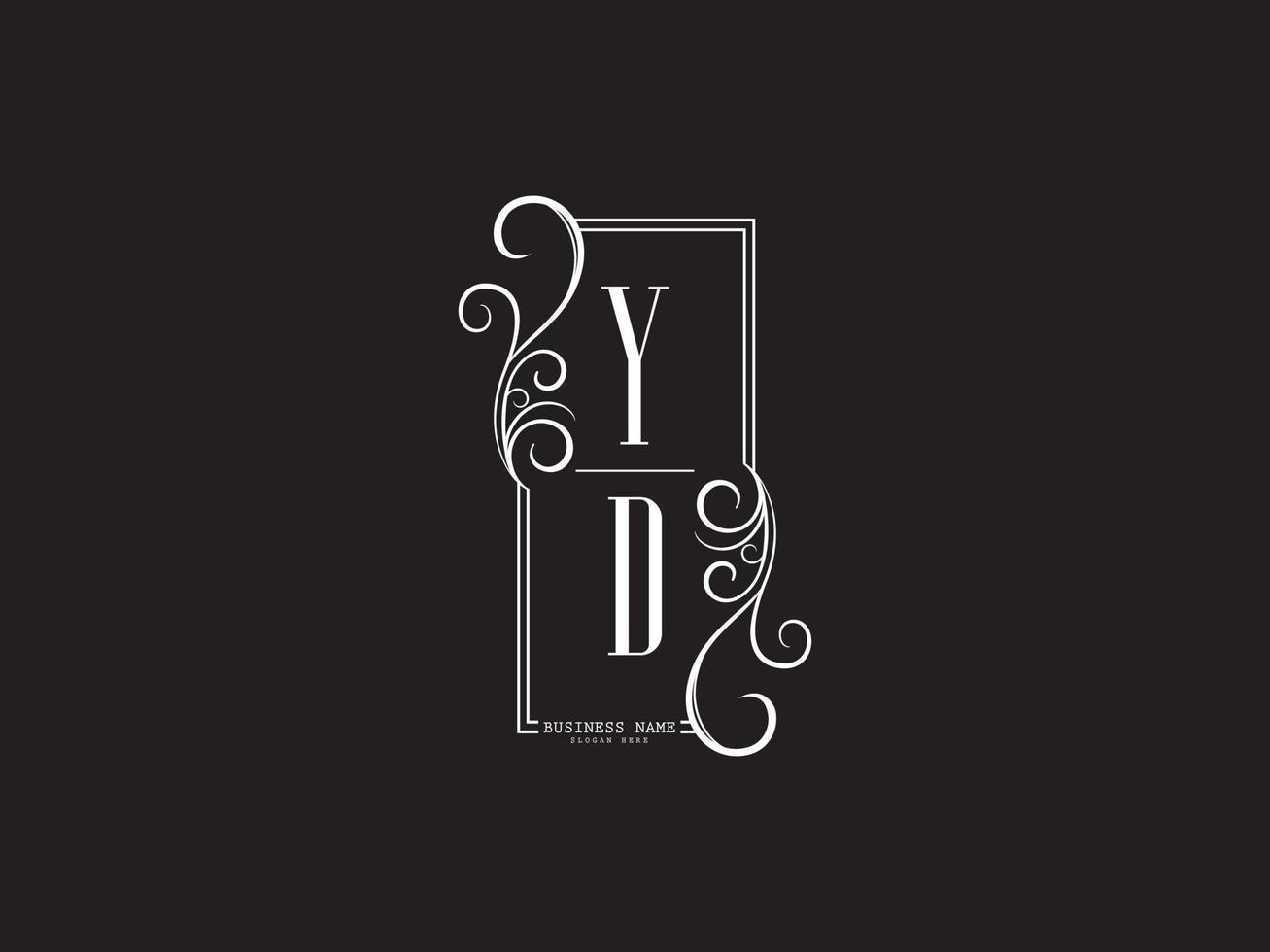 premium yd yd logotipo de lujo carta vector stock