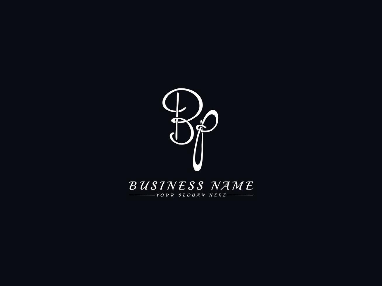 Initial Bp b p Signature Logo, Signature Bp Logo Letter Vector
