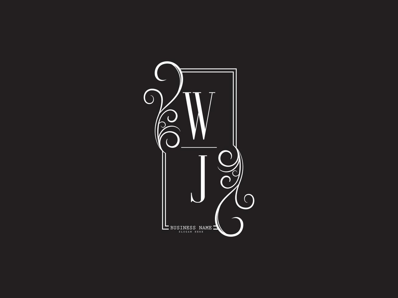 Minimalist WJ Logo Icon, New WJ Luxury Logo Icon Design vector