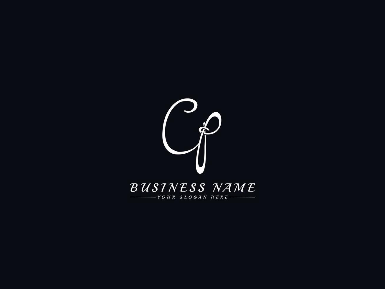 Initials Cp pc Signature Logo, Creative Cp Logo Letter Design vector