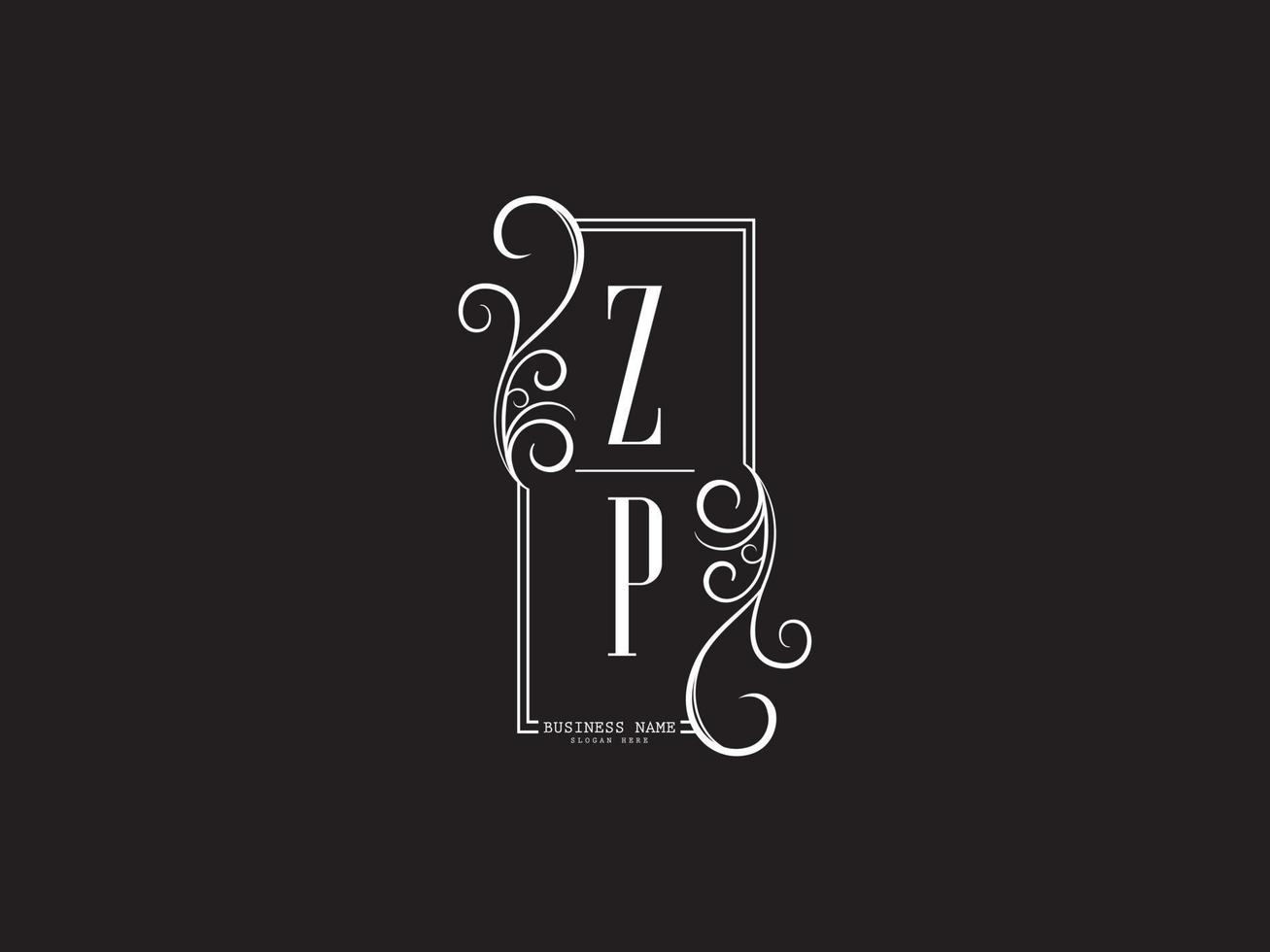 Creative Zp pz Luxury Logo Letter Vector Image Design