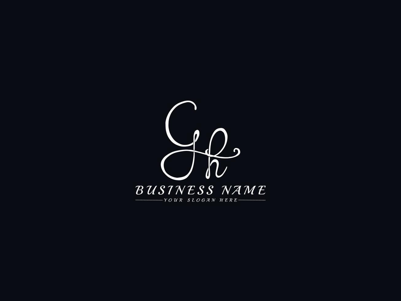Free Gh hg Signature Letter Logo Icon Vector Stock