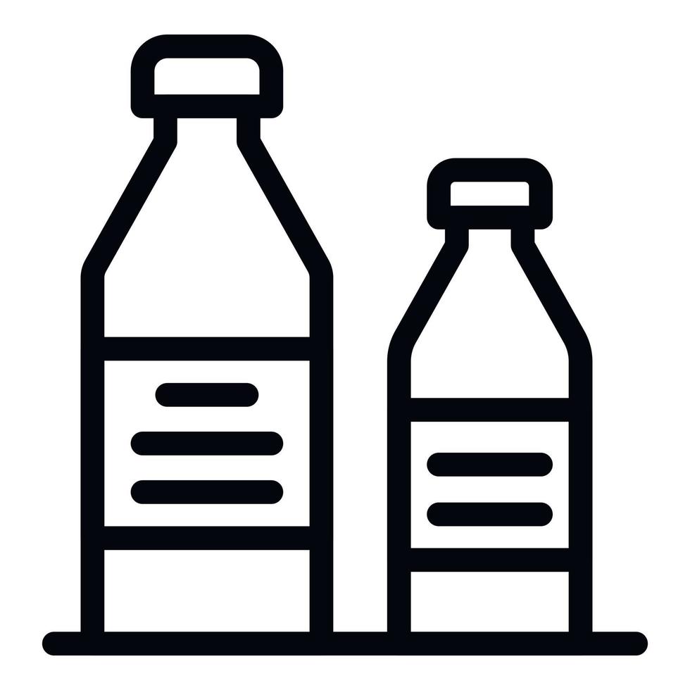 Medical bottles icon, outline style vector