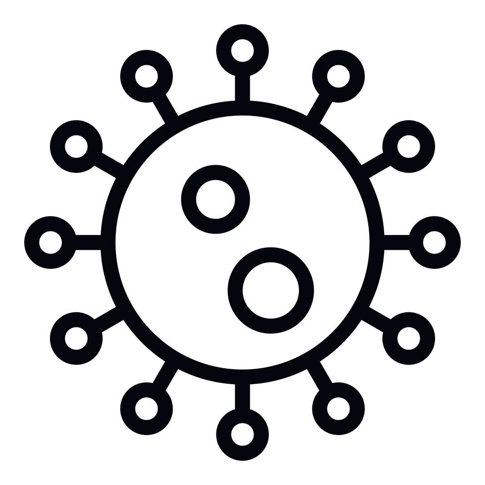 Epidemic virus icon, outline style vector