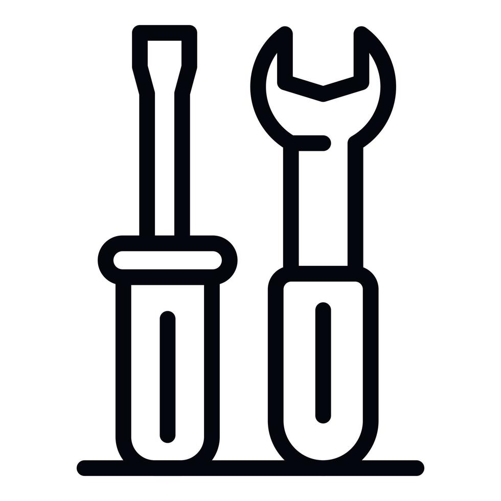 Phone repair tools icon, outline style vector