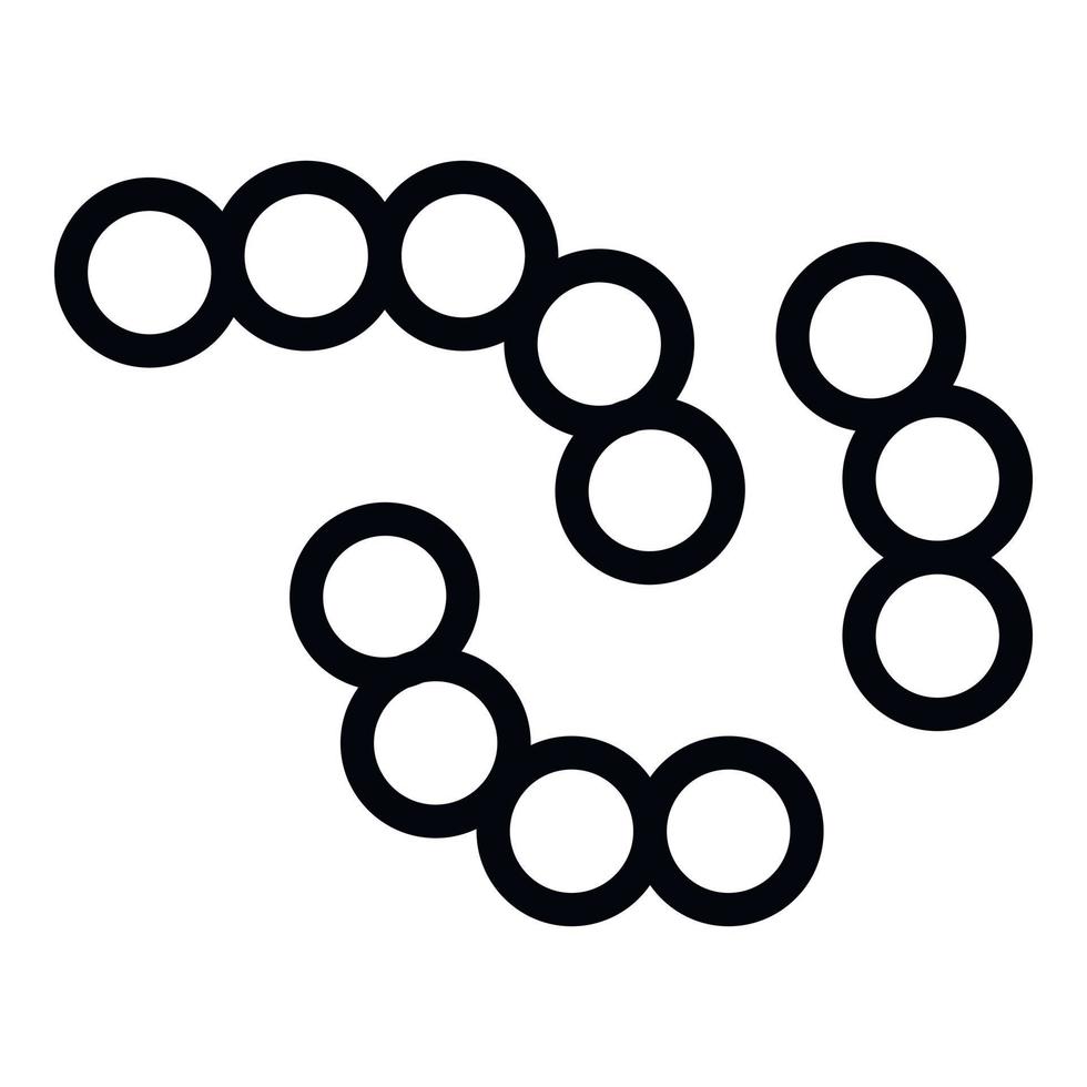Microbe icon, outline style vector