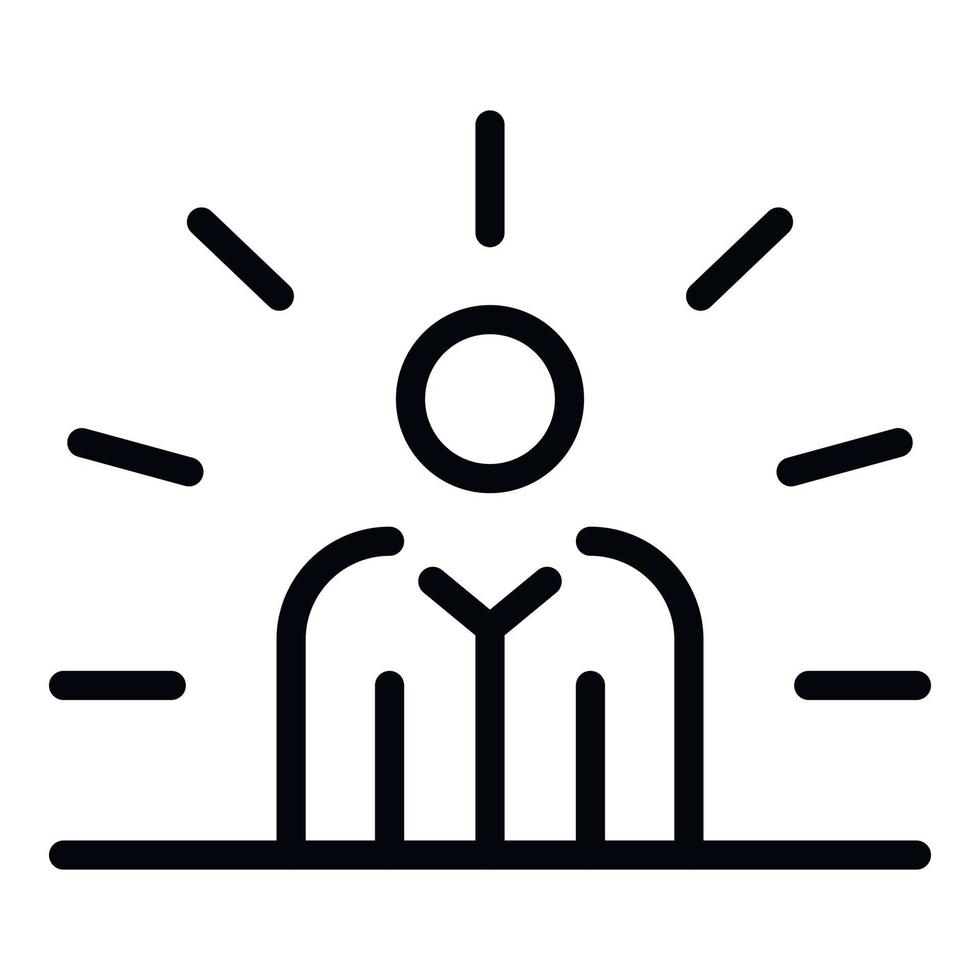 Man immunization icon, outline style vector