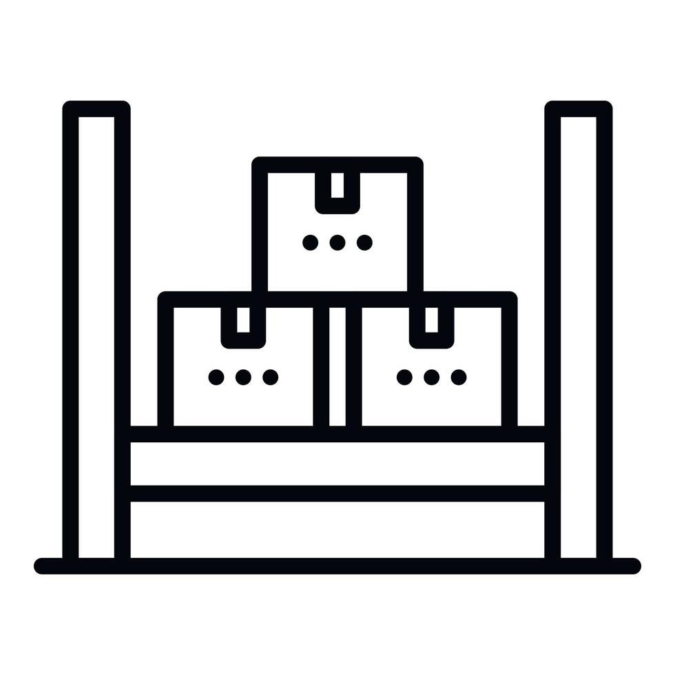 Logistic parcel stack icon, outline style vector