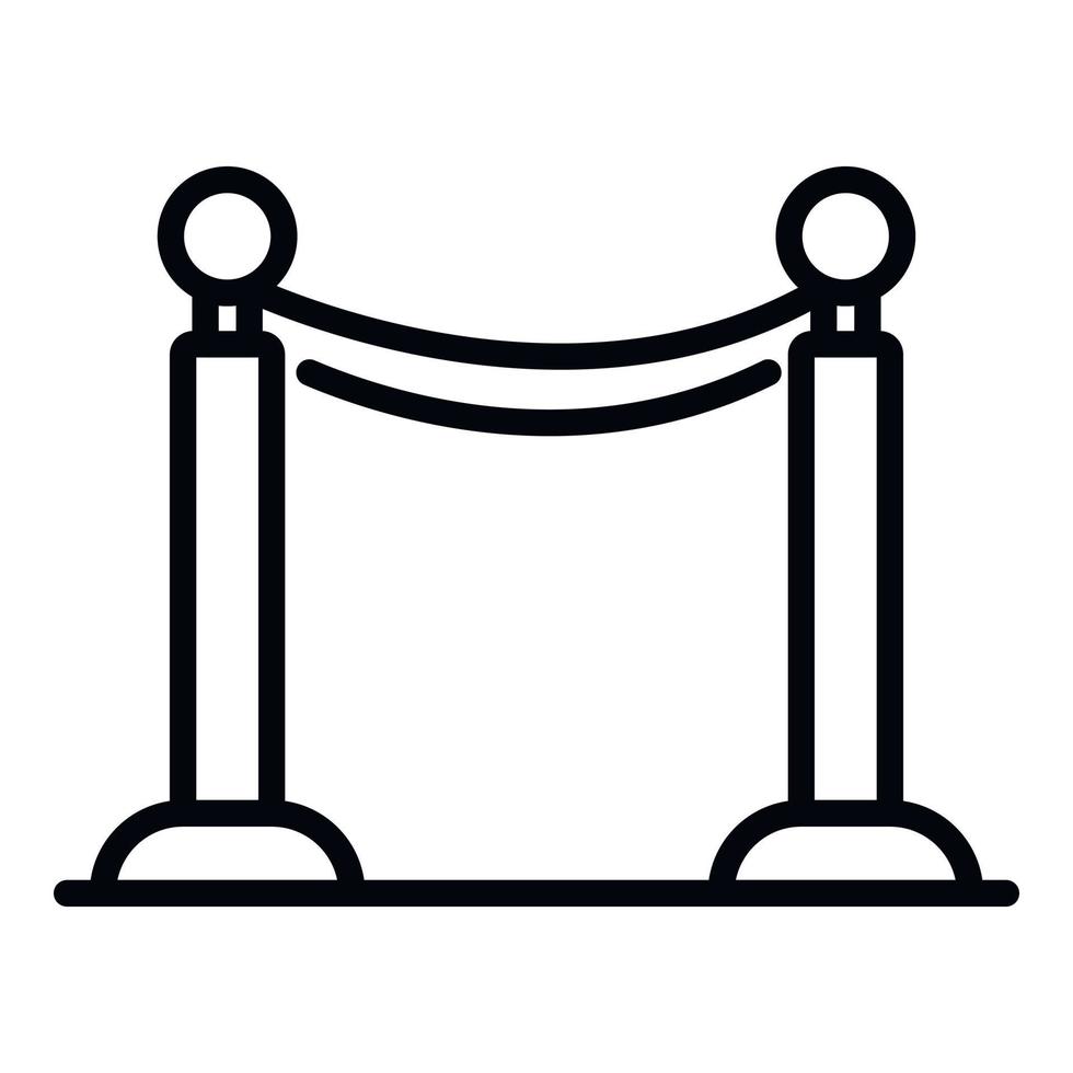 Ceremony barrier icon, outline style vector