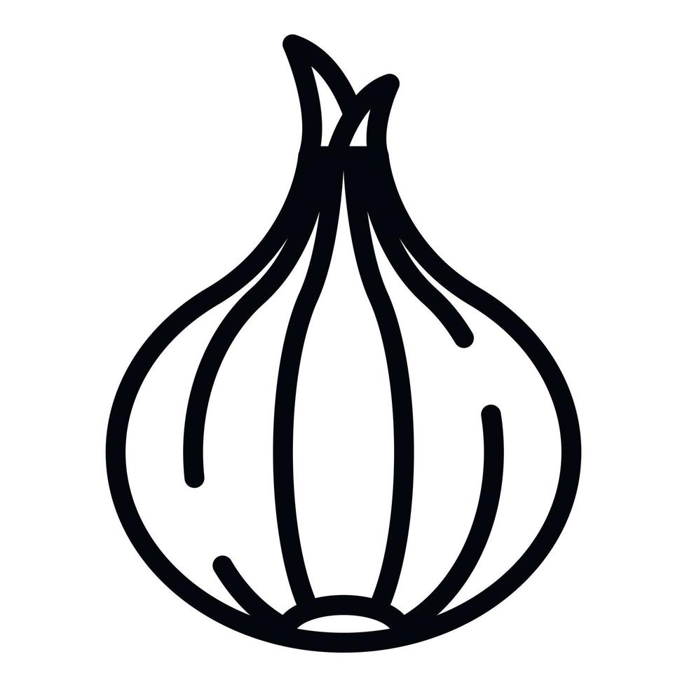 Farm onion icon, outline style vector