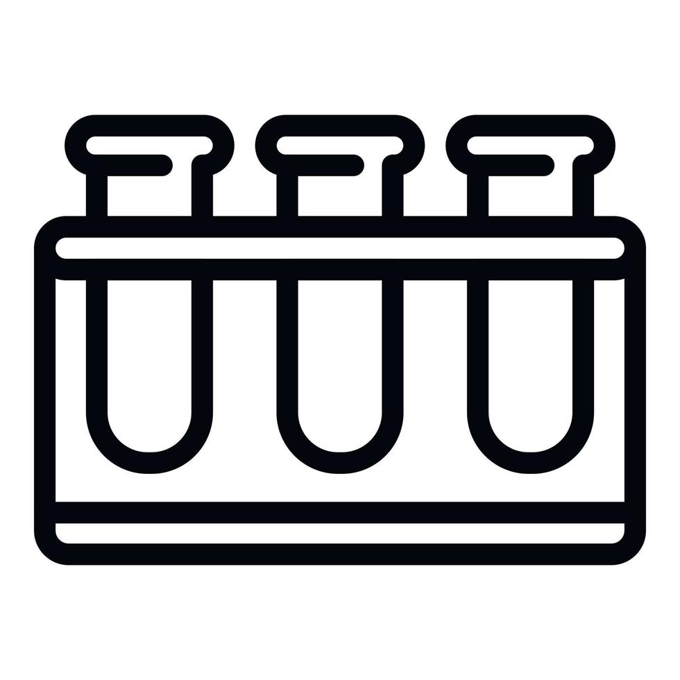 Test tube stand icon, outline style vector