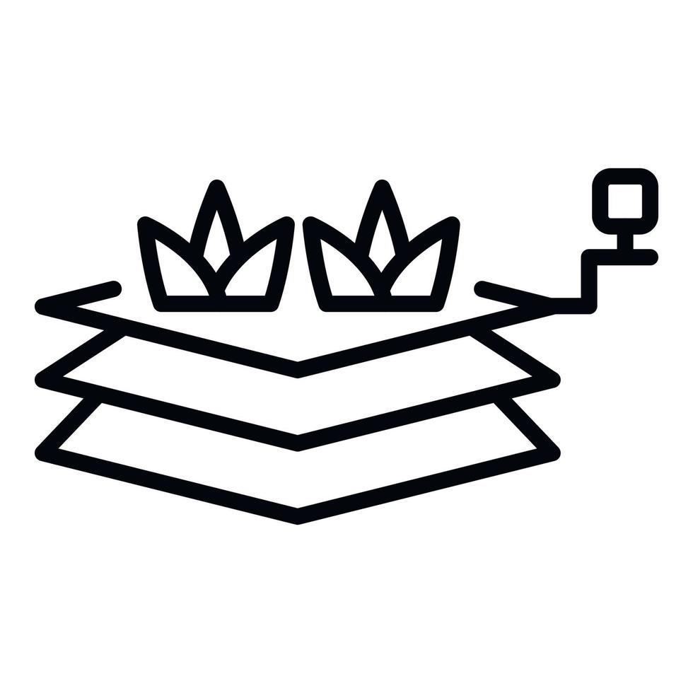 Autonomous farming icon, outline style vector