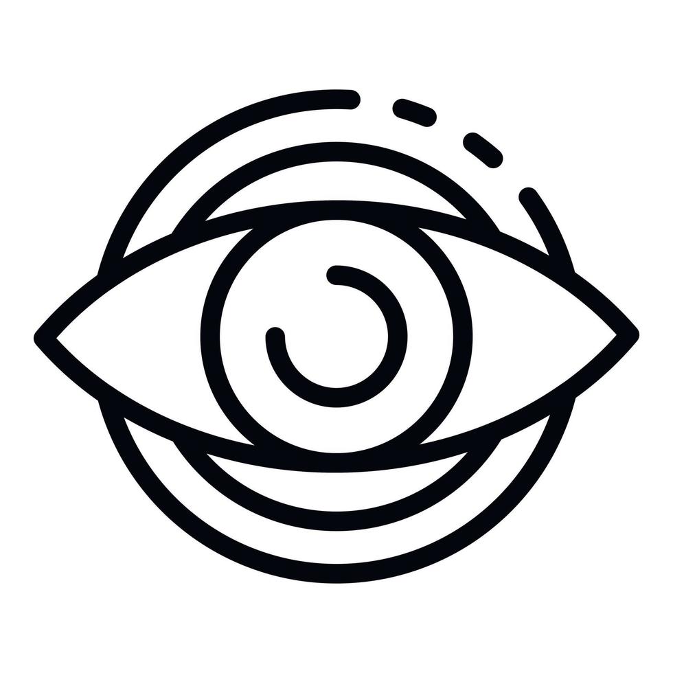Eye startup icon, outline style vector