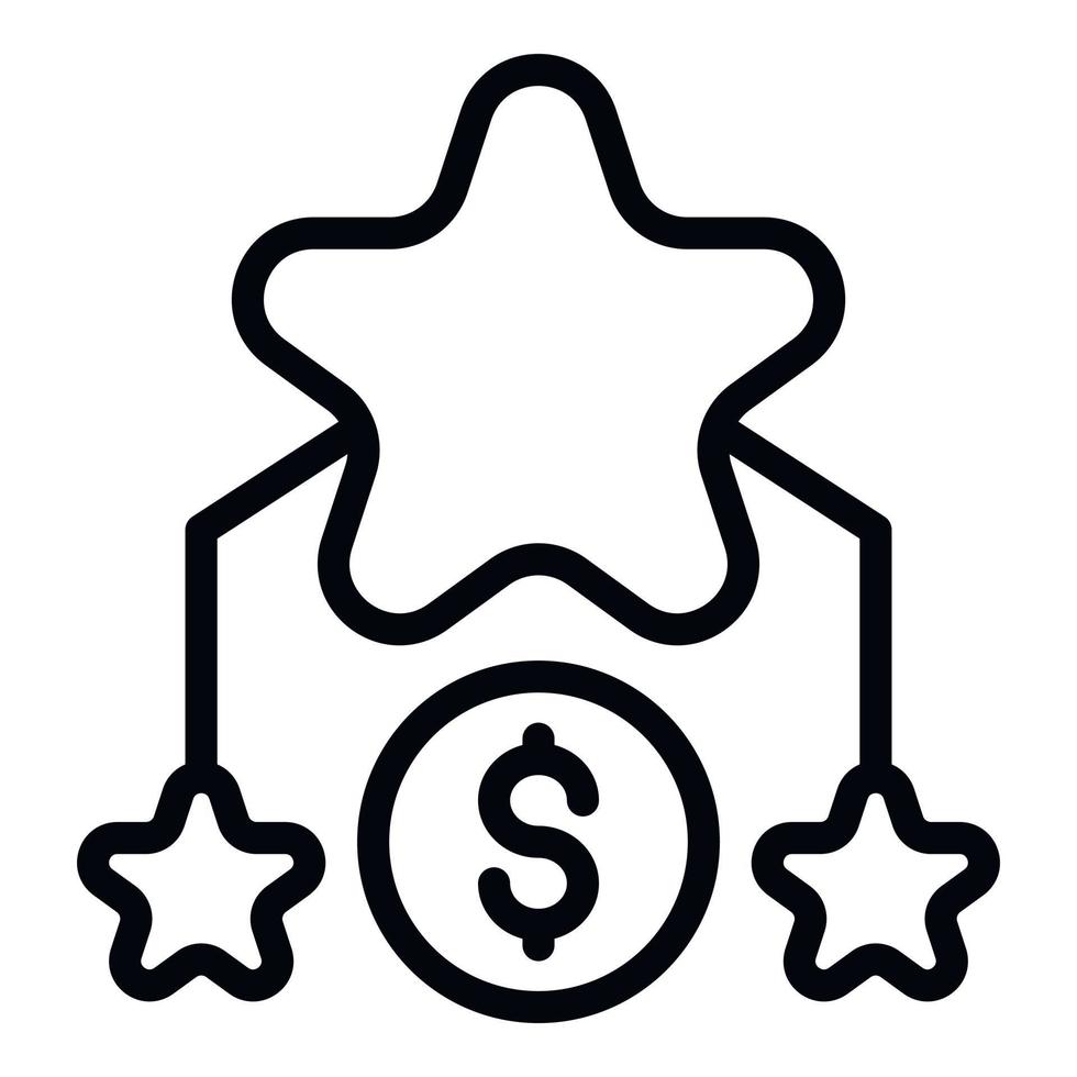 Star franchise scheme icon, outline style vector