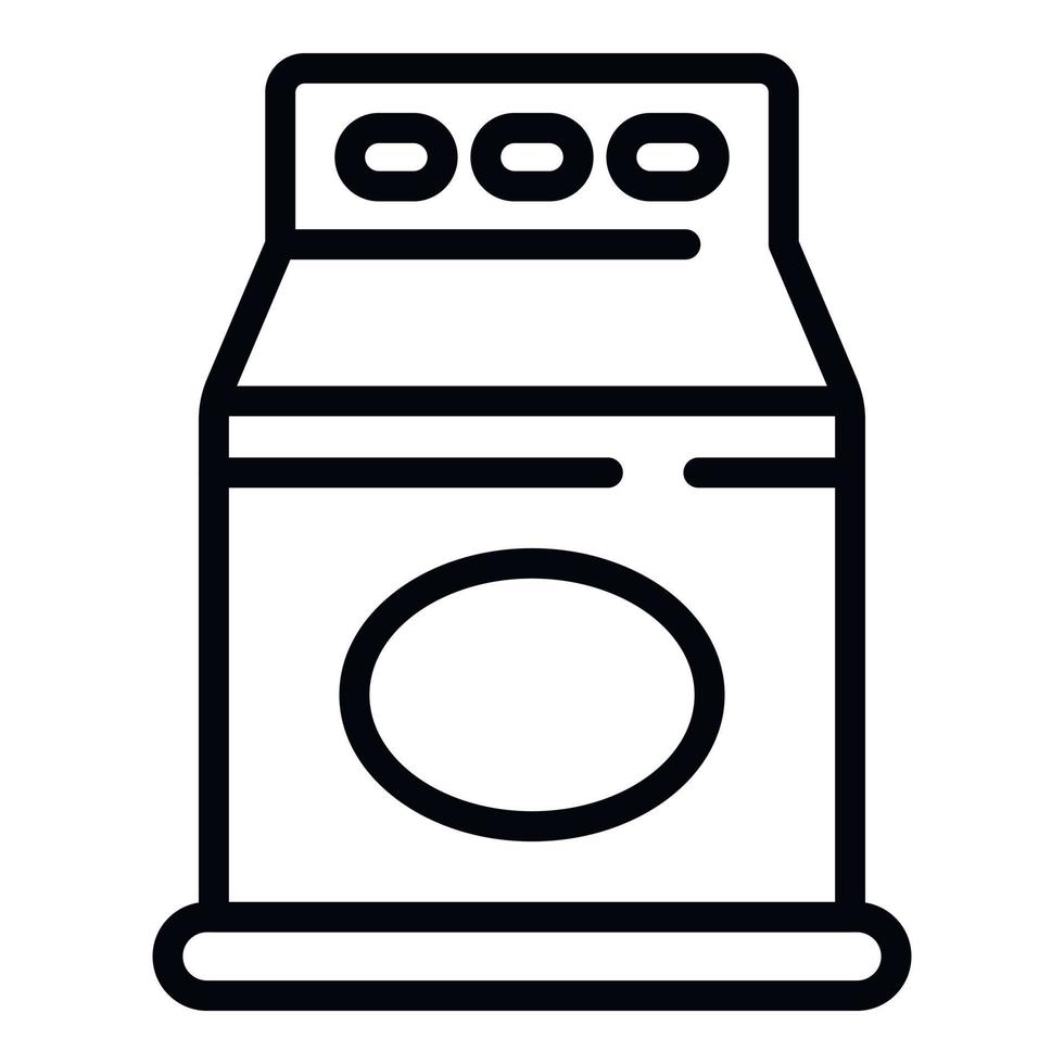 Domestic detergent package icon, outline style vector