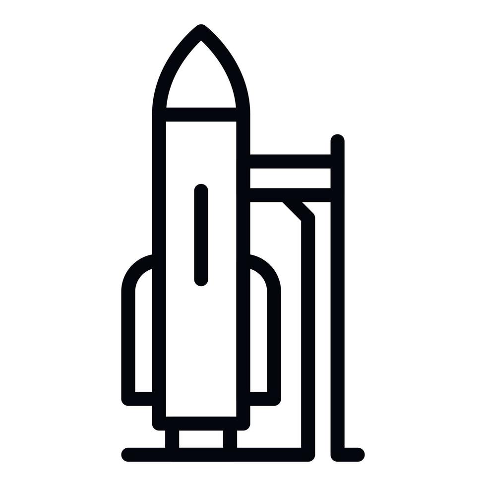 Student rocket construction icon, outline style vector