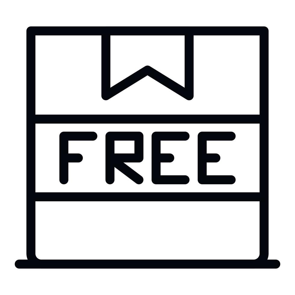 Free delivery sale icon, outline style vector