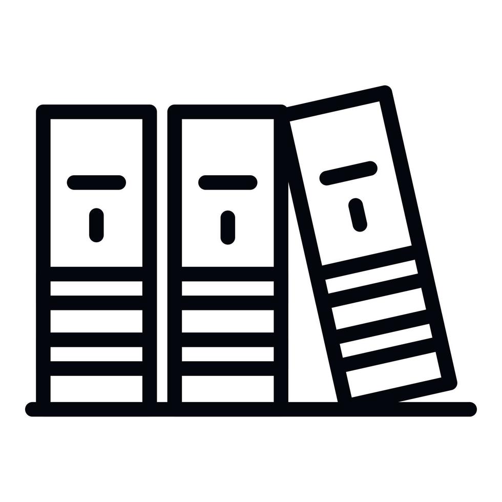Justice file folder icon, outline style vector