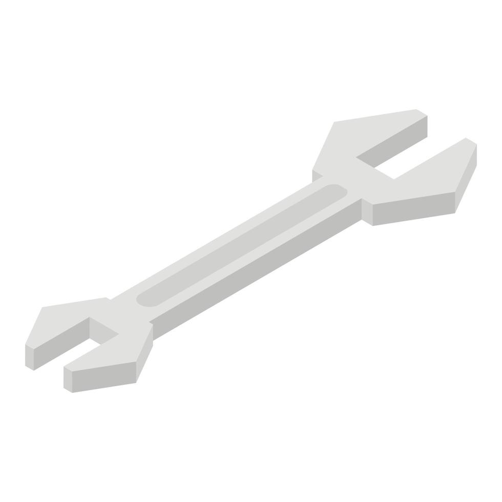 Wrench icon, isometric style vector