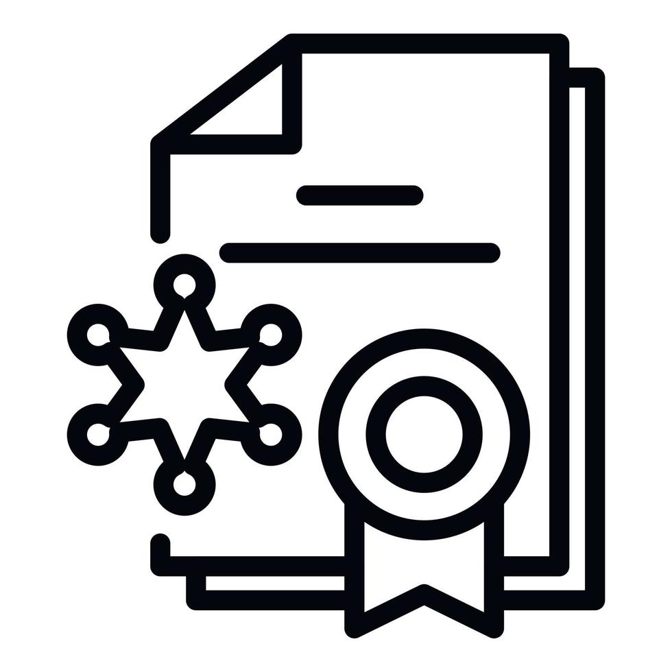 Legal papers icon, outline style vector