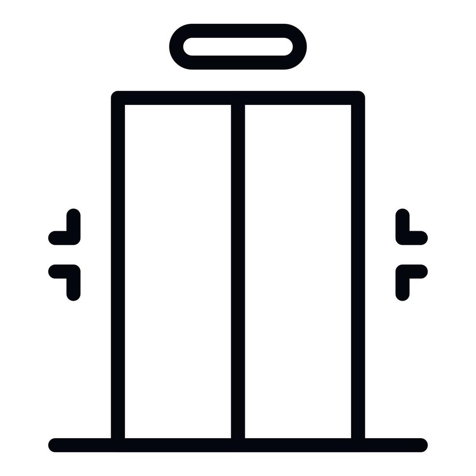Modern elevator icon, outline style vector