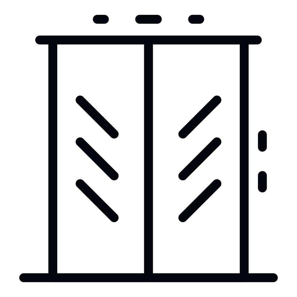 Elevator icon, outline style vector