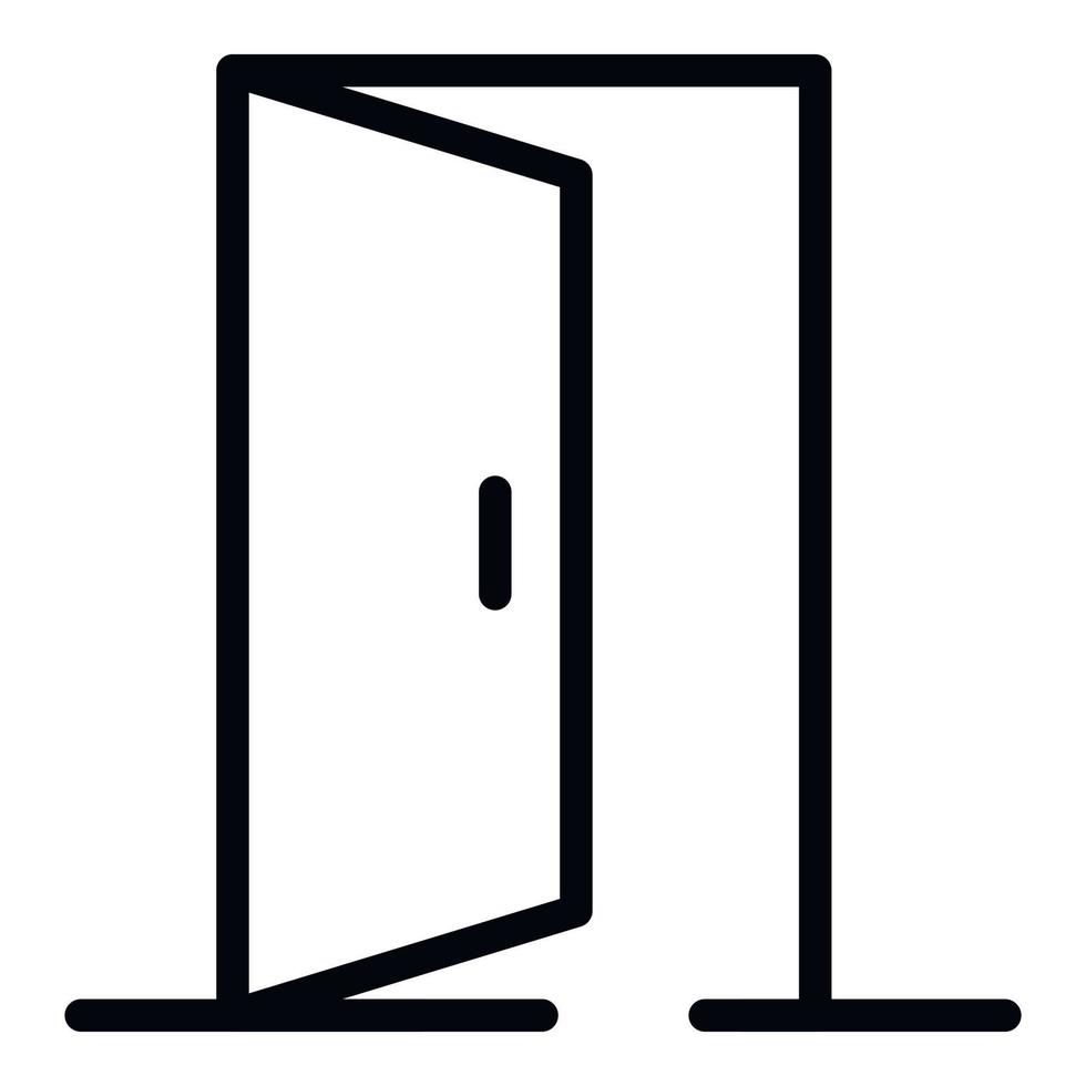 Exit door icon, outline style vector