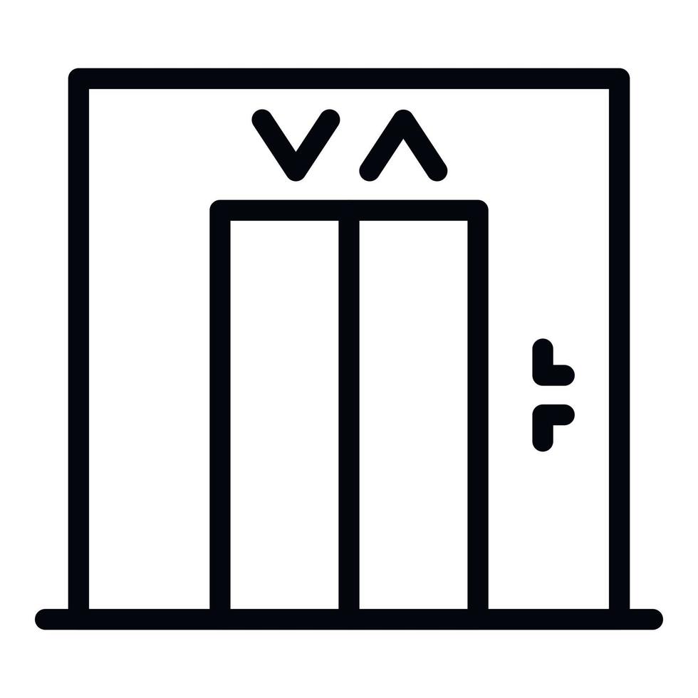 Residential elevator icon, outline style vector
