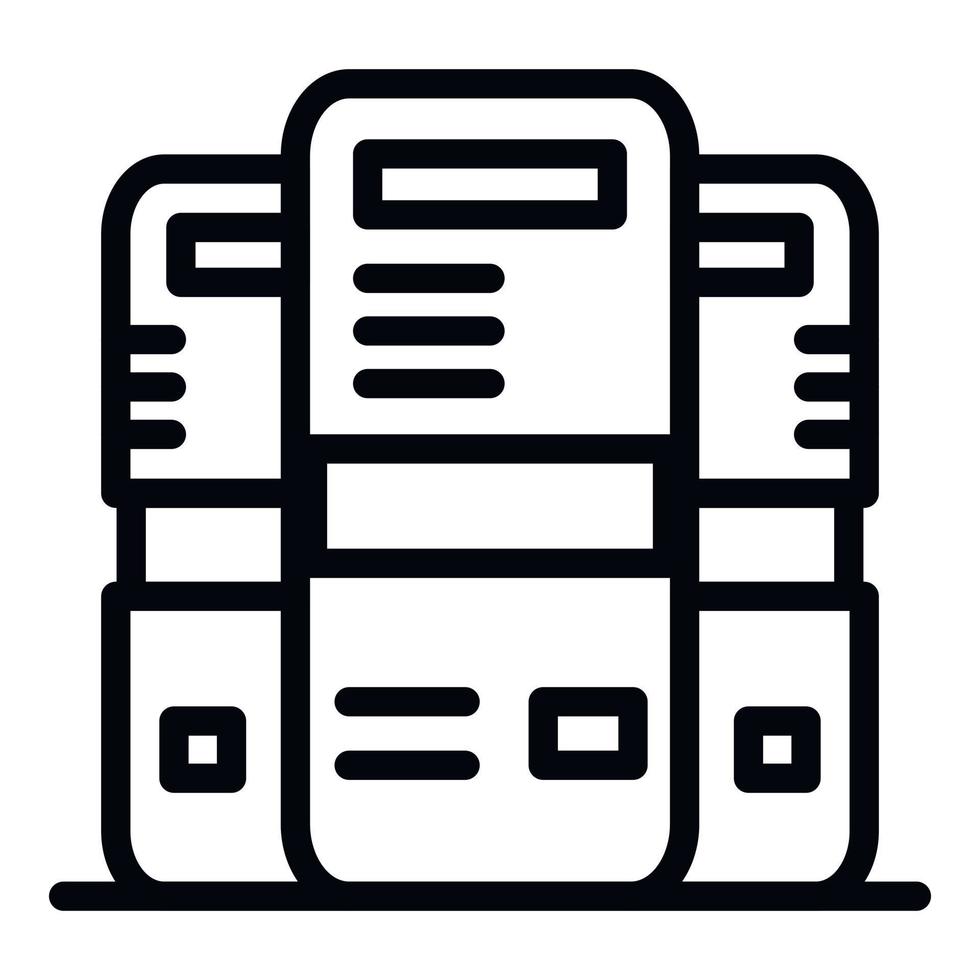 Powerful server icon, outline style vector