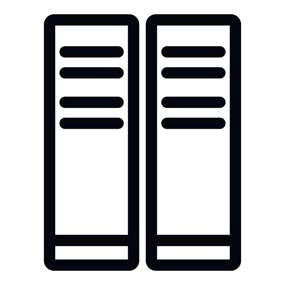 Book stack icon, outline style vector