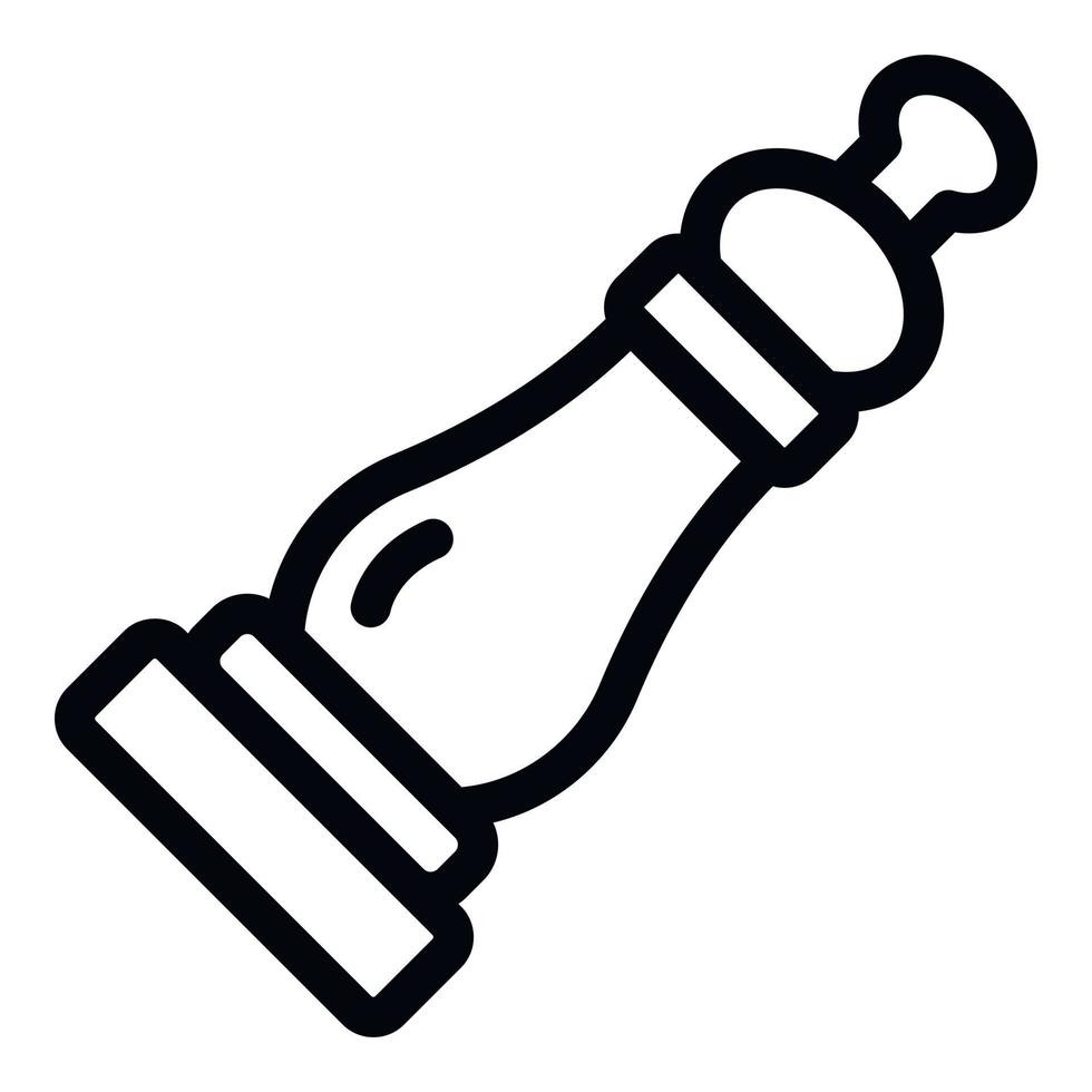 Pepper grinder icon, outline style vector