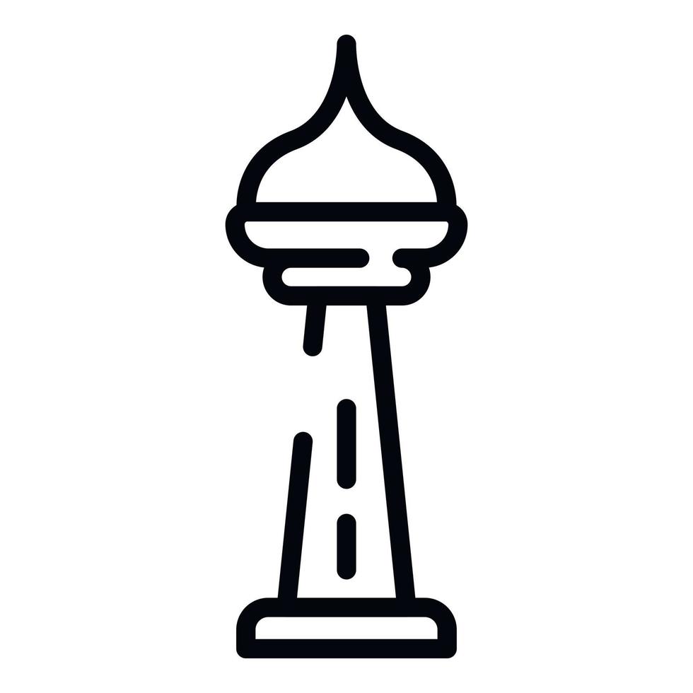 Islam tower icon, outline style vector
