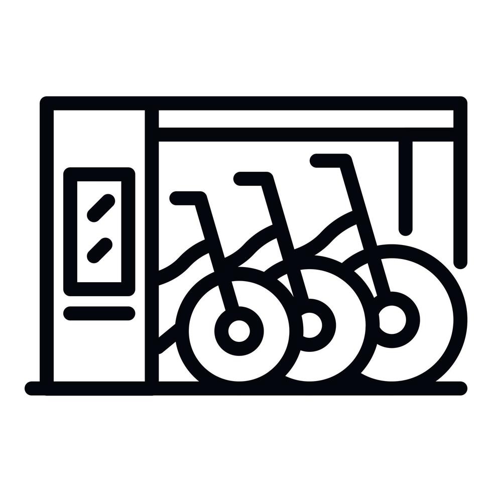 City bike rent icon, outline style vector