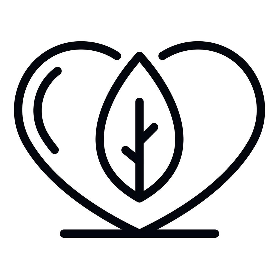 Eco recycling heart icon, outline style 15367006 Vector Art at Vecteezy